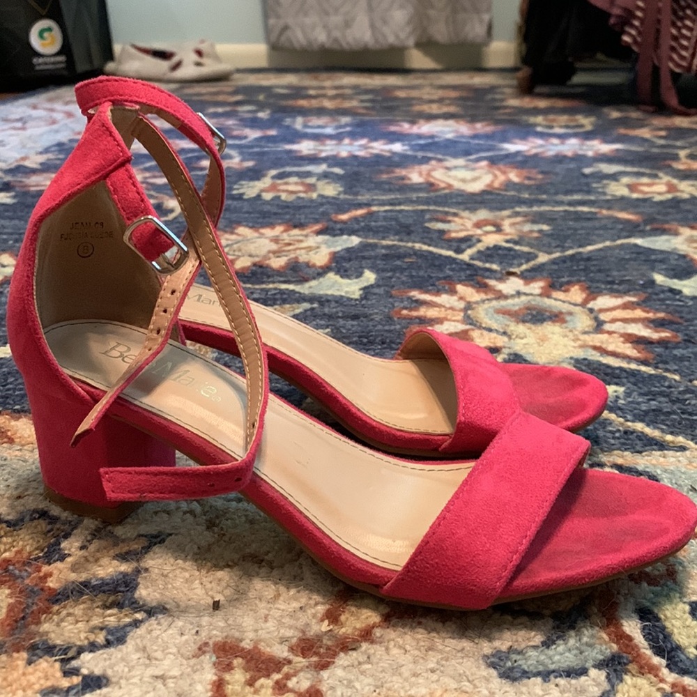 Pink Block Heels